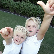 stock photo of two little boys