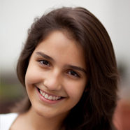 stock photo of a girl with braces