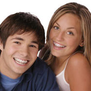 photo of two teens with damon brackets